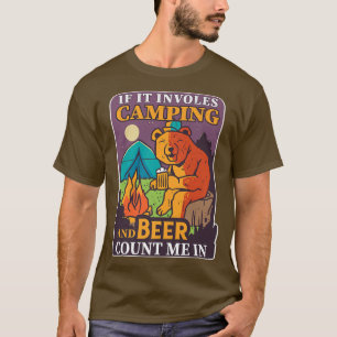 Camiseta Se envolver acampamento e cerveja, estou no Acampa