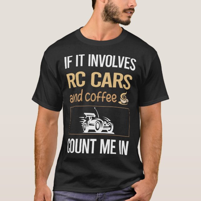 Camiseta Se Envolver Automóveis De Café RC (Frente)