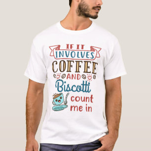 Camiseta Se envolver café e biscoitos, conte comigo