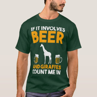 Camiseta Se Envolver Cerveja E Girafas