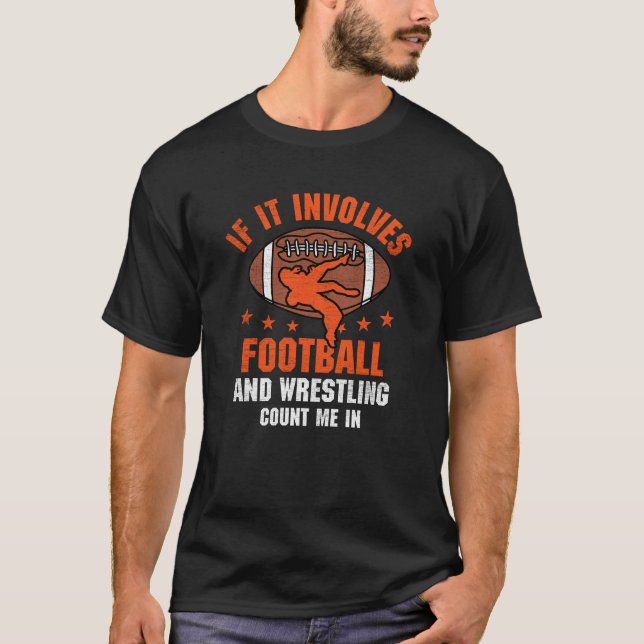 Camiseta Se envolver futebol e Lutas, conte comigo (Frente)