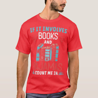 Camiseta Se envolver livros e livros de pijamas
