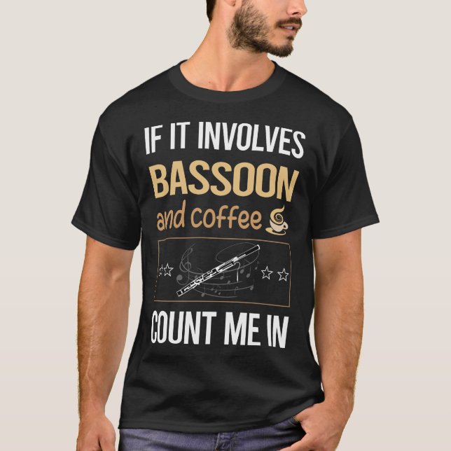 Camiseta Se Envolver O Bassonista Do Café (Frente)