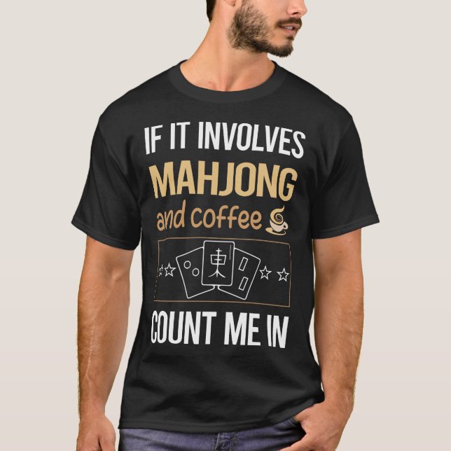 Camiseta Se Envolver O Café Mahjong Majong Mah Jong Mah (Frente)