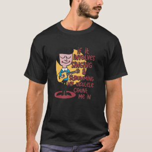Camiseta Se Envolver O Meu Ukulele Conte-Me Em Ukulele Guit