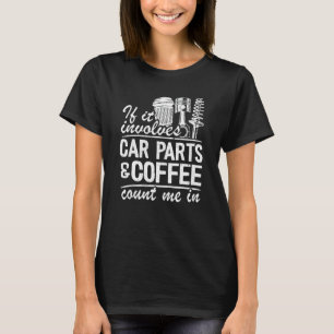 Camiseta Se Envolver Peças De Carro E Café Conte-Me No Pai