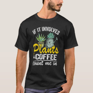 Camiseta Se Envolver Plantas E Café Conte-Me Na Planta G