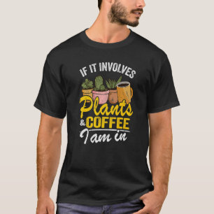 Camiseta Se Envolver Plantas E Café Estou Na Garden Gar