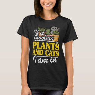 Camiseta Se Envolver Plantas E Gatos, Estou Na Garden Gar