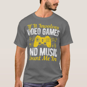 Camiseta Se Envolver Videos games E Música Conte-Me Em V