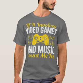 Camiseta Se Envolver Videos games E Música Conte-Me Em V