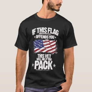 Camiseta Se esta bandeira ofende o veterinário ajudá-lo-