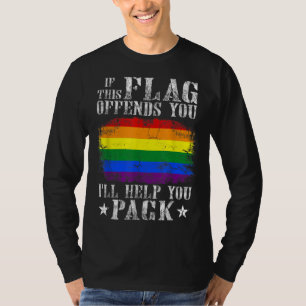 Camiseta Se Este Sinalizador Ofender Seu Sinalizador Arco-Í