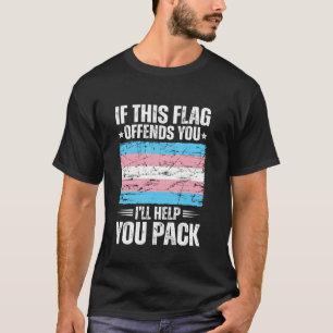 Camiseta Se este sinalizador te ofender, eu o ajudarei a em