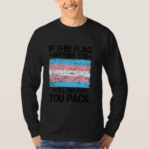 Camiseta Se este sinalizador te ofender, eu o ajudarei a em