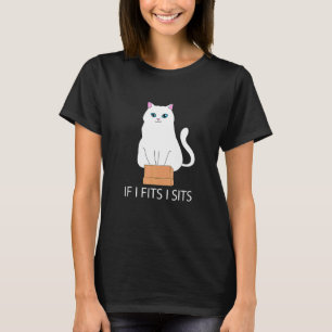 Camiseta Se Eu Ajustado Sentar Gato Em Uma Caixa, Gato Gord