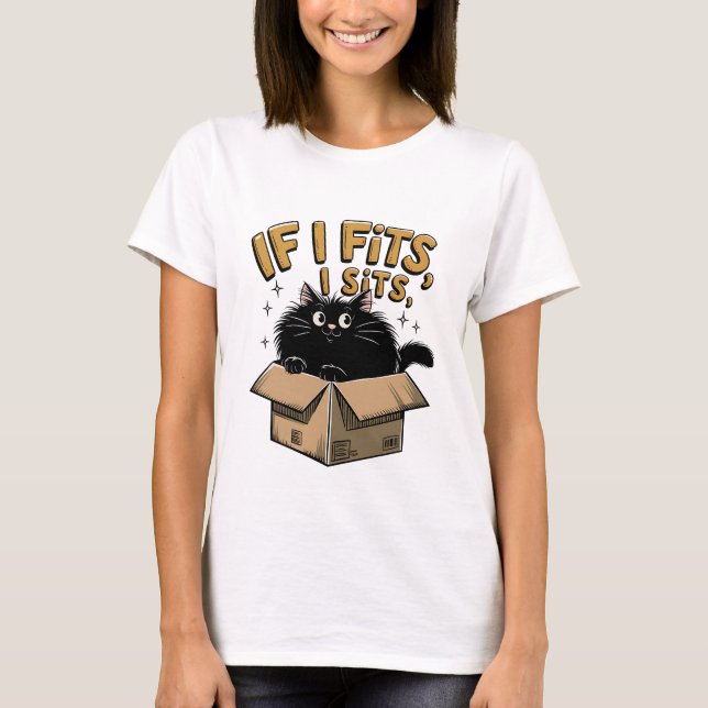 Camiseta Se Eu Ajustado Sentar Gato | Engraçado Sarcástico (Frente)