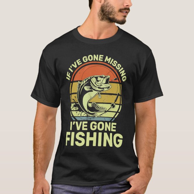 Camiseta Se eu desapareci, é porque fui pescar (Frente)