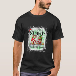 Camiseta Se eu for Bebado é culpa do meu irmão Gnomos Encan