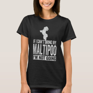 Camiseta Se eu não puder trazer meu Maltipoos, engraçado, M