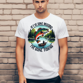 Camiseta Se eu tiver desaparecido é porque fui pescar