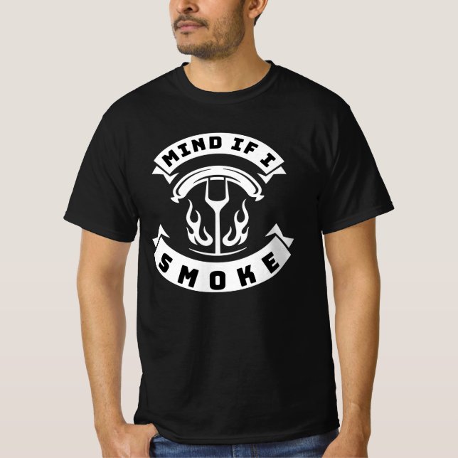 Camiseta Se importa se eu fumar CHURRASCOS Engraçados (Frente)