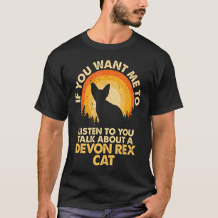 Camiseta Se Me Quiser Ouvir Falar Sobre Devon Rex Cat