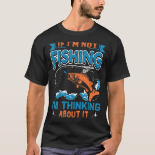 Camiseta Se Não Estou Pescando Estou Pensando Nisso Pescado