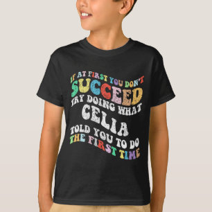 Camiseta Se no início você não tiver sucesso tente fazer o