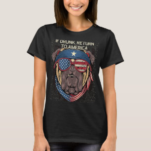 Camiseta Se o Bebado voltar para a América 4 de julho de Be