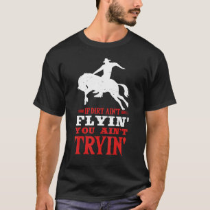 Camiseta Se o diafragma não voar, o touro do cavalo voa par
