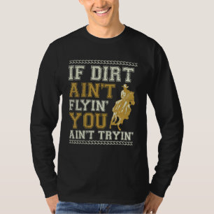 Camiseta Se o diafragma não voar, o touro do cavalo voa par