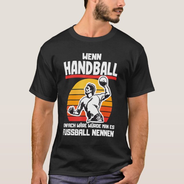 Camiseta Se o handebol fosse fácil de usar os discursos de  (Frente)