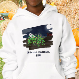 Camiseta Se o Milho Acena de Volta Funny Halloween Fantasma