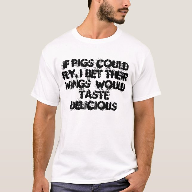 Camiseta Se os porcos poderiam voar (Frente)