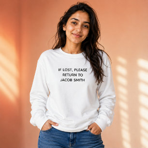 Camiseta SE PERDIDO DEVOLVA AO Nome Personalizado