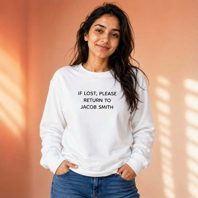 Camiseta SE PERDIDO DEVOLVA AO Nome Personalizado (Criador carregado)