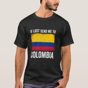 Camiseta Se Perdido Me Envie Para A Colômbia