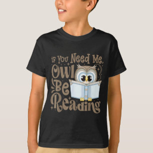 Camiseta Se precisar coruja estará lendo amante de livros e