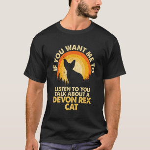 Camiseta Se Quiser Me Ouvir Falar Sobre Gato Devon Rex