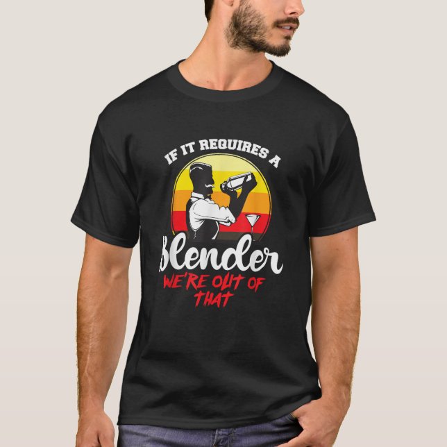 Camiseta Se Requer Uma Bartending De Mistura Barista Barten (Frente)