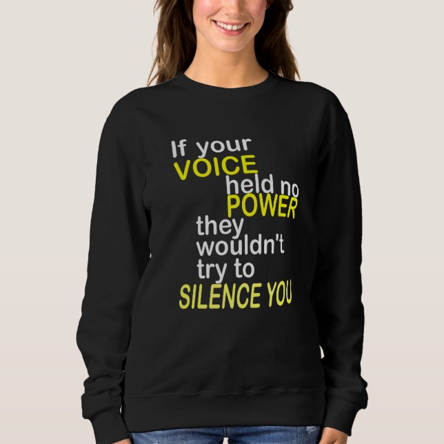 Camiseta SE SUA VOZ NÃO TIVESSE PODER Confiança Encorajamen (Frente)