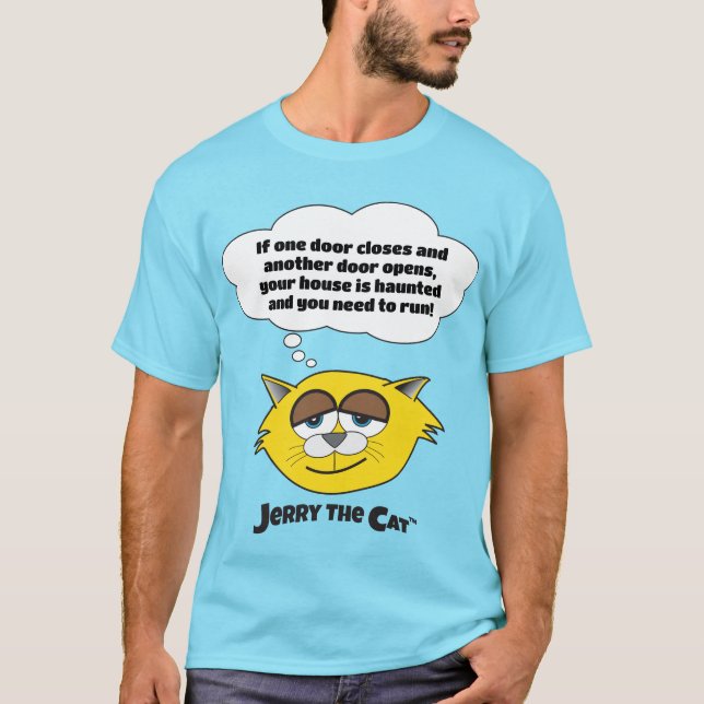 Camiseta Se uma Porta Fecha...Jerry O Gato (Frente)