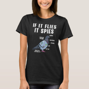 Camiseta Se Voa, Espiona Anatomia de Pombo Conspiração