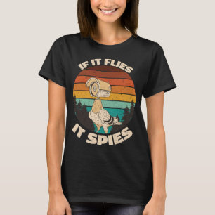 Camiseta Se voar, espanta dizer retrô do pôr do sol