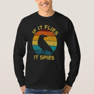 Camiseta Se Voar, Espiará O Pássaro Observando A Vintagem D