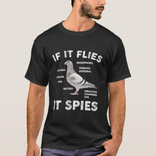 Camiseta Se Voar, Espiará Pigeon Anatomy Bird Não Está