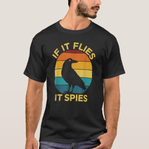 Camiseta Se Voar, Espira Pássaro Observando Drone