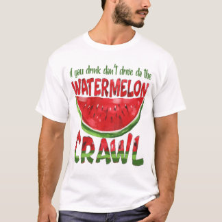 Camiseta se você beber, não dirija, faça o crawl de melanci