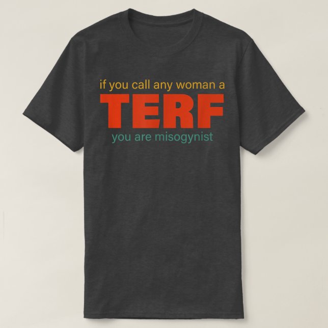 Camiseta Se Você Chamar Uma Mulher Um Terf Você É Misógino (Frente do Design)